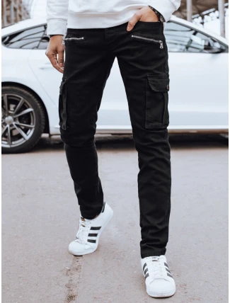 Pánske bojové nohavice čierne FashionStreet UX4237 Pánske bojové nohavice čierne FashionStreet UX4237