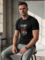 Pánske bavlnené tričko s potlačou Grand Canyon čierne FashionStreet NX059R Pánske bavlnené tričko s potlačou Grand Canyon čierne FashionStreet NX059R