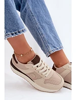 Dámske tenisky na platforme Big Star TT274275 Beige