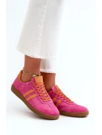Zazoo N1068 Zamszowe Niskie Sneakersy Damskie Fuksja Zazoo N1068 Zamszowe Niskie Sneakersy Damskie Fuksja