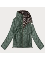Obojstranná prešívaná bunda Goodlookin v khaki nohaviciach so stojačikom (B8579-11) Obojstranná prešívaná bunda Goodlookin v khaki nohaviciach so stojačikom (B8579-11)