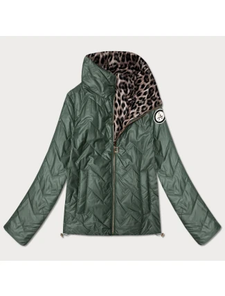 Obojstranná prešívaná bunda Goodlookin v khaki nohaviciach so stojačikom (B8579-11) Obojstranná prešívaná bunda Goodlookin v khaki nohaviciach so stojačikom (B8579-11)