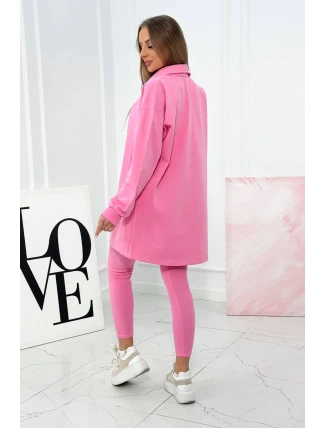 3dielny set blúzka, top a legíny svetlo ružová 3dielny set blúzka, top a legíny svetlo ružová