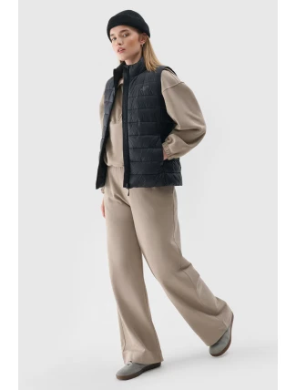 Bezrękawnik Damski Puchowy Ze Stójką 4F 4FWAW24TVJAF139-20S Czarny