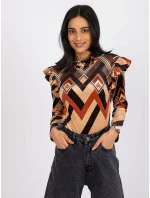 Blúzka DHJ BZ 6533C 1.81P čierna a béžová