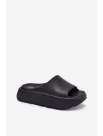 Piankowe Klapki Damskie Na Platformie Czarne Xalvania