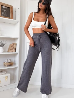 Dámske nohavice so širokými nohavicami LAKELIFE antracit FashionStreet UY1687
