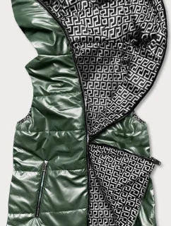 Zelená dámska rozšírená obojstranná vesta (B8005-10)