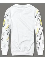 Biela pánska mikina s potlačou (8B1106-1)