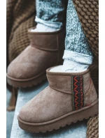 Śniegowce Botki Ocieplane Dziecięce Camel Leonora