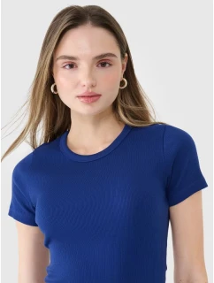 Dámske rebrované tričko 4F 4FWSS25TTSHF1968-30S