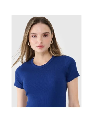 Dámske rebrované tričko 4F 4FWSS25TTSHF1968-30S