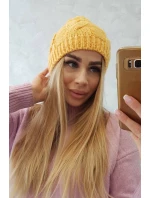 Stefania fleecová čiapka K278 žltá