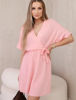 Mušelínové šaty s marhuľovým pásom