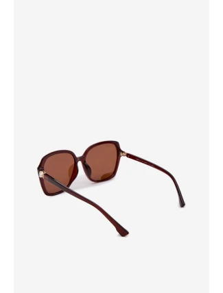 Dámské sluneční brýle se Swarovski krystaly Hnědé