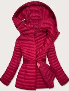 Vypasovaná červená dámska bunda (GT-212)