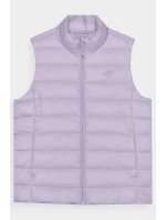 Bezrękawnik Damski Puchowy Ze Stójką 4F 4FWAW24TVJAF139-52S Fioletowy