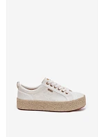Dámske espadrilky Tenisky na platforme Big Star TT274346 Ecru