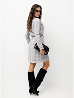 Šaty D71720W30374A1EN, bielo-šedé Šaty D71720W30374A1EN, bielo-šedé