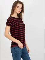 Dámske tričko RV TS 8568.75 čierna a červená - FPrice Dámske tričko RV TS 8568.75 čierna a červená - FPrice