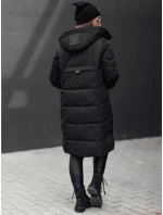 Dámska zimná bunda NORFFI dlhá prešívaná s kapucňou čierna FashionStreet TY4663 Dámska zimná bunda NORFFI dlhá prešívaná s kapucňou čierna FashionStreet TY4663