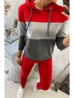 Farebná pruhovaná sada červená+sivá Farebná pruhovaná sada červená+sivá