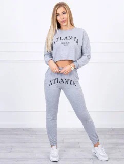 Atlanta šedá sada s potlačou