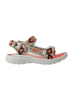 Lee Cooper Dámske sandále na suchý zips Letné plážové topánky Light Grey Pink Women's