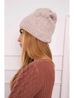 Fleecová čiapka Anna K238 béžová