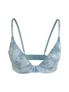 Dámska plavková podprsenka bikini KW0KW02121 OGY modrá - Calvin Klein