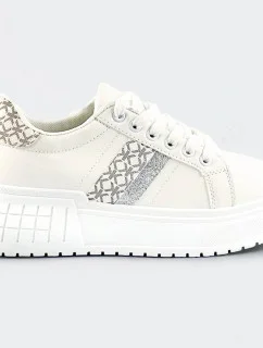 Biele tenisky sneakers s vysokou podrážkou (AD-576)