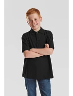 Fruit of the Loom Kids 65/35 Polo Detské piqué polo 16.3417 vintage heather red