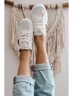 Damskie Koronkowe Tenisówki BIG STAR W274925 Białe