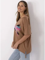 Tričko CLM TS 1019.79 svetlohnedé