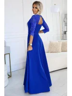 309-12 AMBER elegantné dlhé čipkované šaty s výstrihom - farba CHABRIEL 309-12 AMBER elegantné dlhé čipkované šaty s výstrihom - farba CHABRIEL