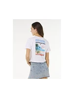 Dámske tričko RIP CURL Hayley O Crop Tee, biele