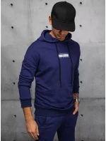 Pánske tmavomodré tepláky FashionStreet AX0687