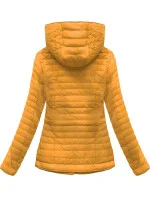 Žltá bunda s asymetrickým zipsom (DL015)