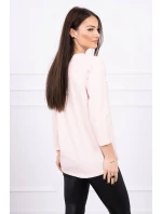 Blúzka s potlačou Superior púdrovo ružová