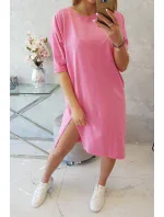 Sukienka oversize jasno różowa