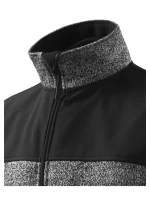 Príležitostná softshellová bunda pánska pletená šedá