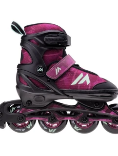 Detské kolieskové korčule 92800482425 čierno-ružové - Martes