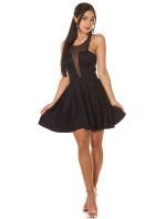 Dámske sexy mini šaty s priehľadným výstrihom 50226 Čierna - KouCla Dámske sexy mini šaty s priehľadným výstrihom 50226 Čierna - KouCla