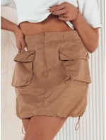 Dámska mini sukňa QUILLA camel FashionStreet CY0440 Dámska mini sukňa QUILLA camel FashionStreet CY0440