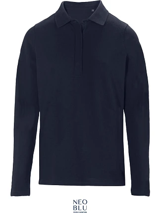 NEOBLU Owen LSL Women Dámske polo s hustým piké vzorom a dlhým rukávom 24.4397 night blue