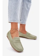 Zamszowe Mokasyny Damskie Big Star RR274945 Zielone
