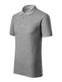 Bavlnená polokošeľa Heavy pánska tmavosivá