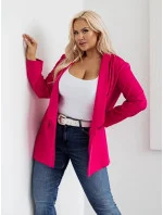 Klasická dámska plus size bunda v malinovej farbe (8275)