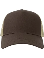 Atlantis Headwear Rapper Cotton-S 5-panelová truckerová čiapka 33.0260 hnedá/kameňová
