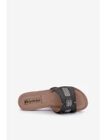Pohodlné lesklé dámske žabky Inblu BA000050 Black